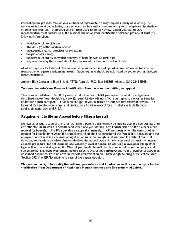 2026 Anthem Certificate Plan D - Page 93