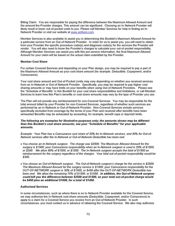 2026 Anthem Certificate CDHP #1 - Page 74