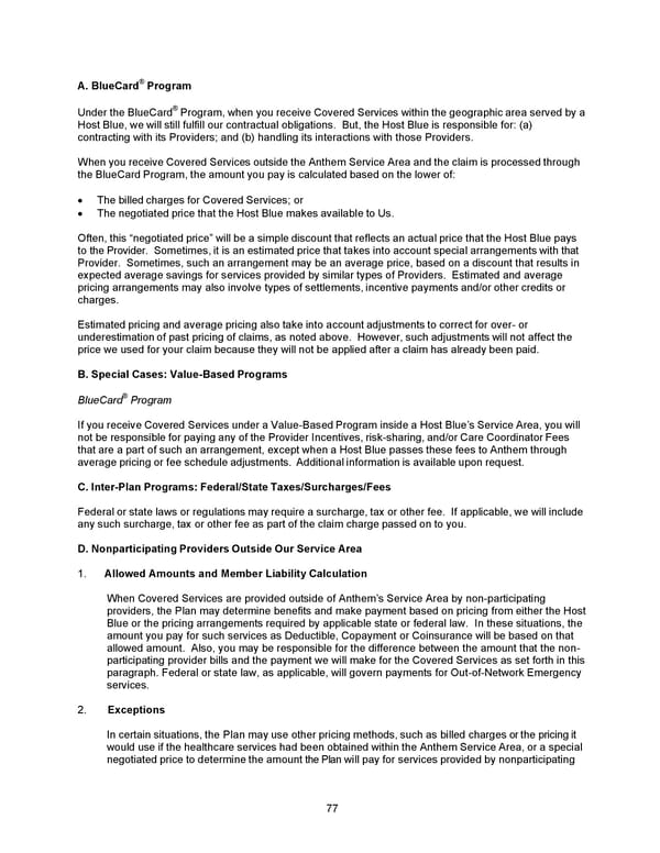 2026 Anthem Certificate CDHP #3 - Page 78
