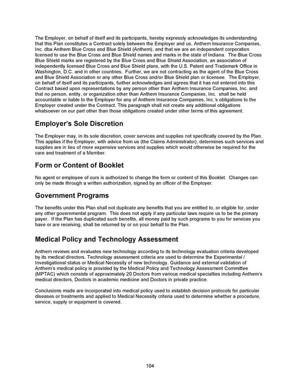 2026 Anthem Certificate CDHP #3 - Page 105