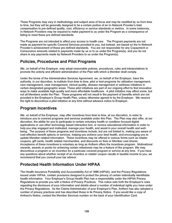 2026 Anthem Certificate CDHP #3 - Page 107