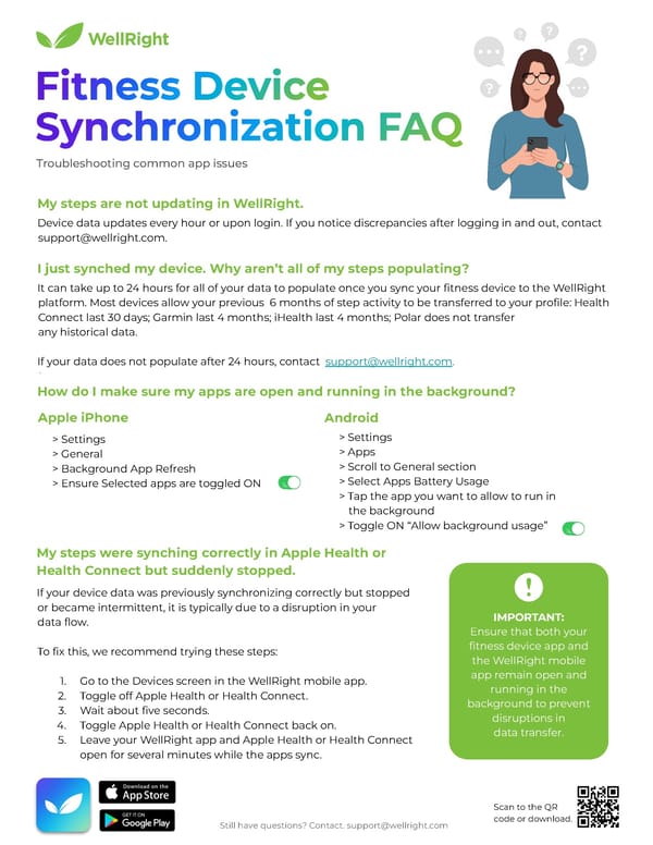 Fitness Device Synchronization FAQ - Page 1