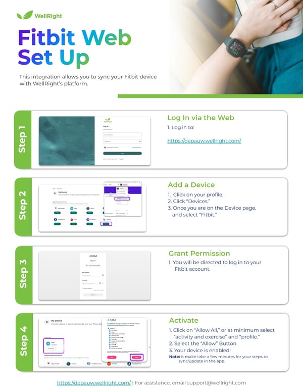 Fitbit Web Set Up Instructions - Page 1