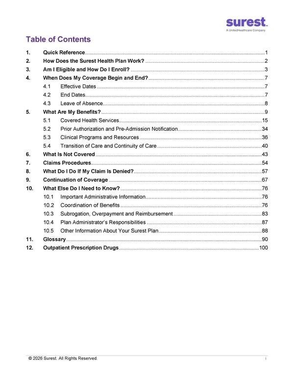 [Surest] Medical Plan Summary - Page 2