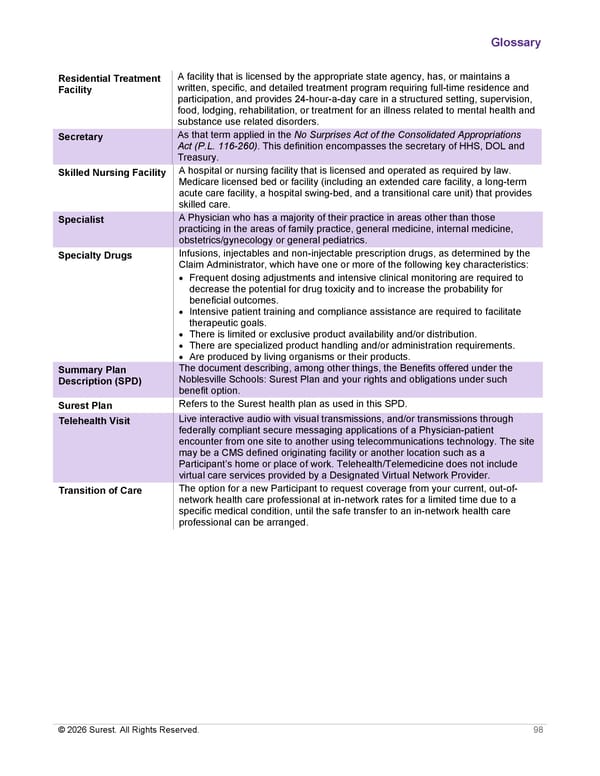 [Surest] Medical Plan Summary - Page 100