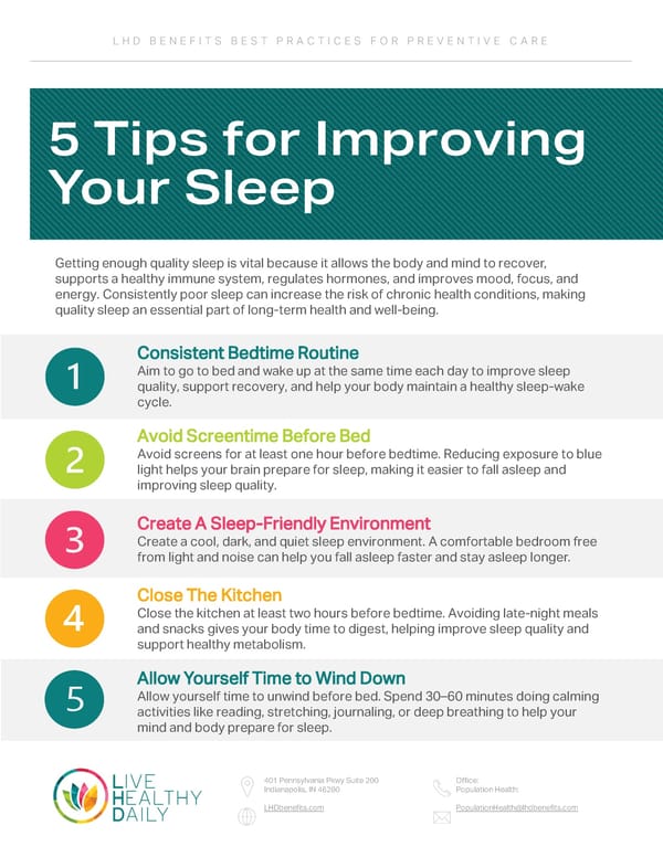 5 Tips for Improving Your Sleep - Page 1