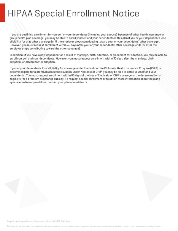 2026 Compliance Guide for Huntington County Community Schools - Page 8