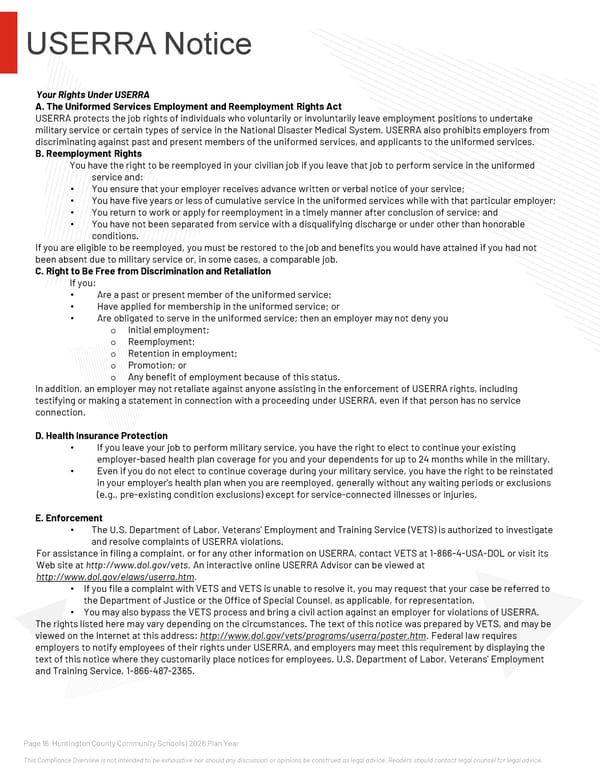 2026 Compliance Guide for Huntington County Community Schools - Page 16