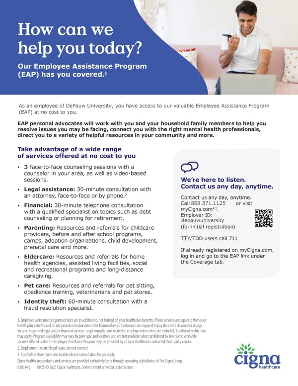 [Cigna] Employee Assistance Program Services - Page 1
