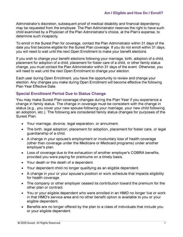 APTURA Group, Inc. - Surest Plan Summary - Page 6