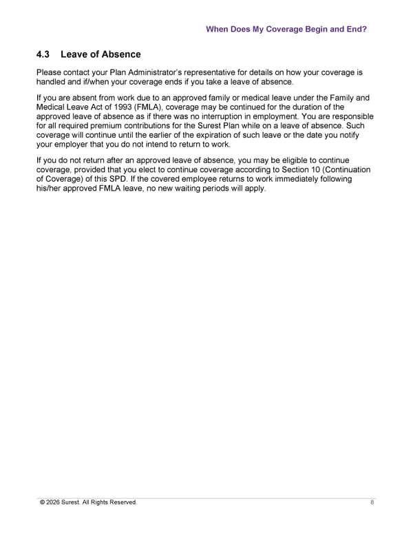 APTURA Group, Inc. - Surest Plan Summary - Page 10