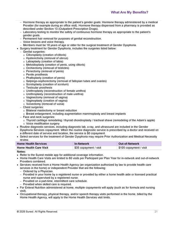 APTURA Group, Inc. - Surest Plan Summary - Page 23