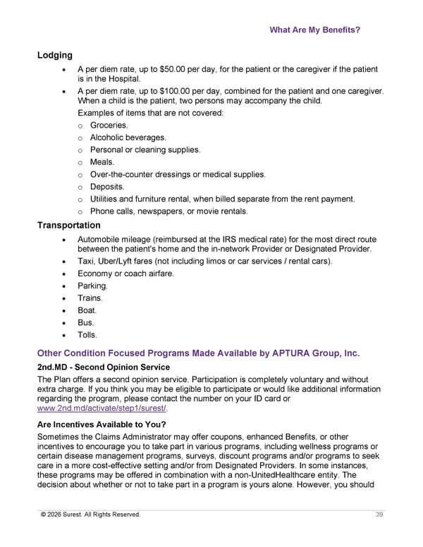 APTURA Group, Inc. - Surest Plan Summary - Page 41