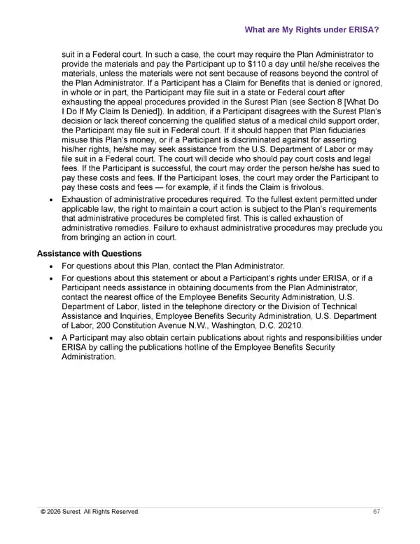 APTURA Group, Inc. - Surest Plan Summary - Page 69