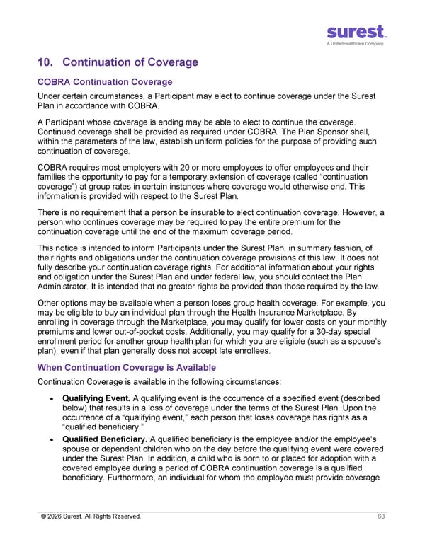 APTURA Group, Inc. - Surest Plan Summary - Page 70