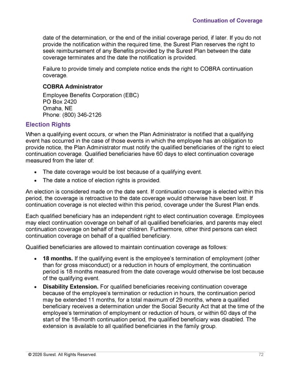 APTURA Group, Inc. - Surest Plan Summary - Page 74