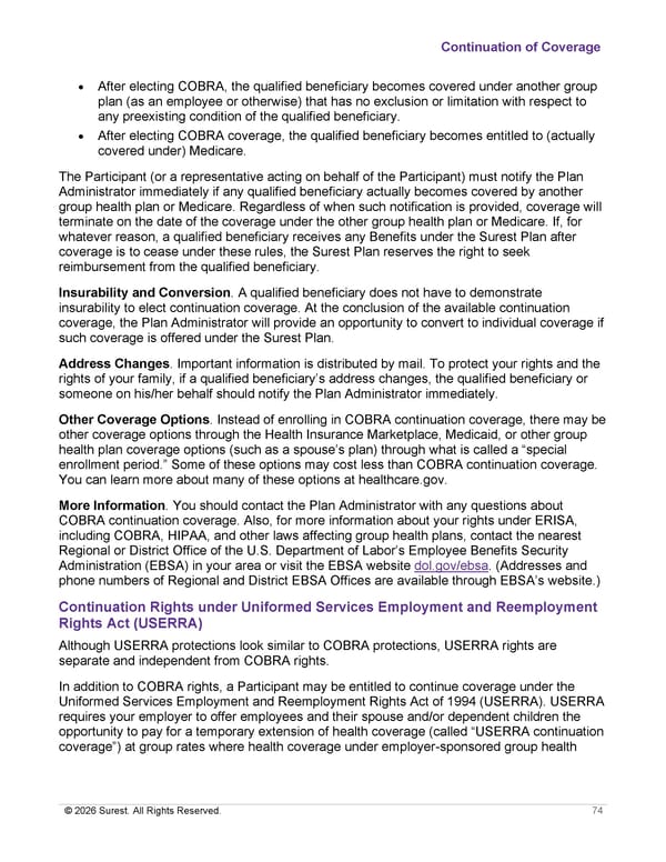 APTURA Group, Inc. - Surest Plan Summary - Page 76