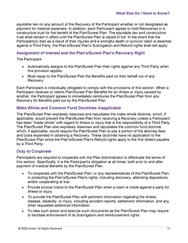 APTURA Group, Inc. - Surest Plan Summary - Page 87