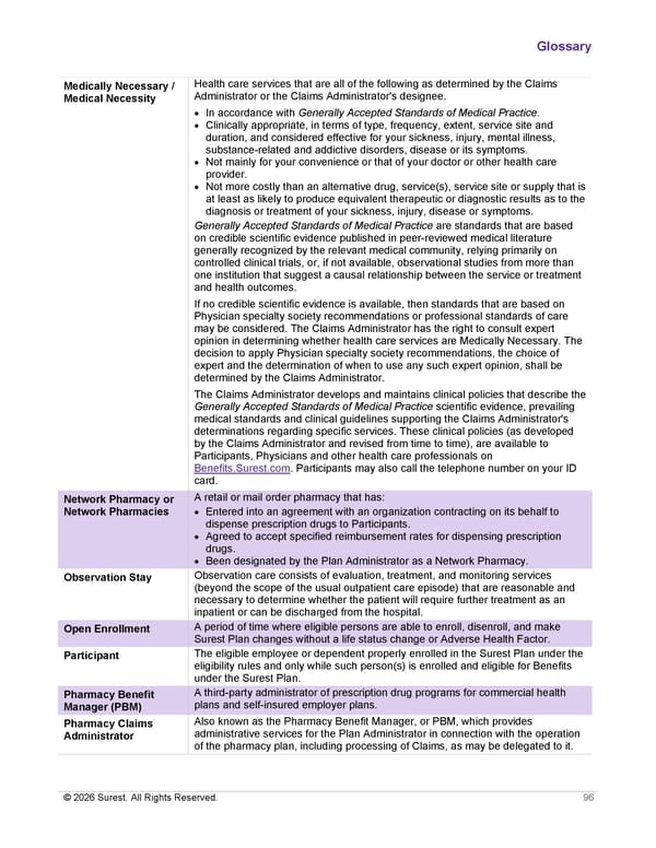 APTURA Group, Inc. - Surest Plan Summary - Page 98