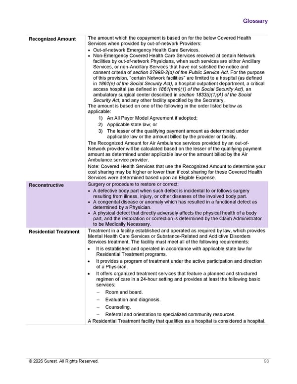 APTURA Group, Inc. - Surest Plan Summary - Page 100