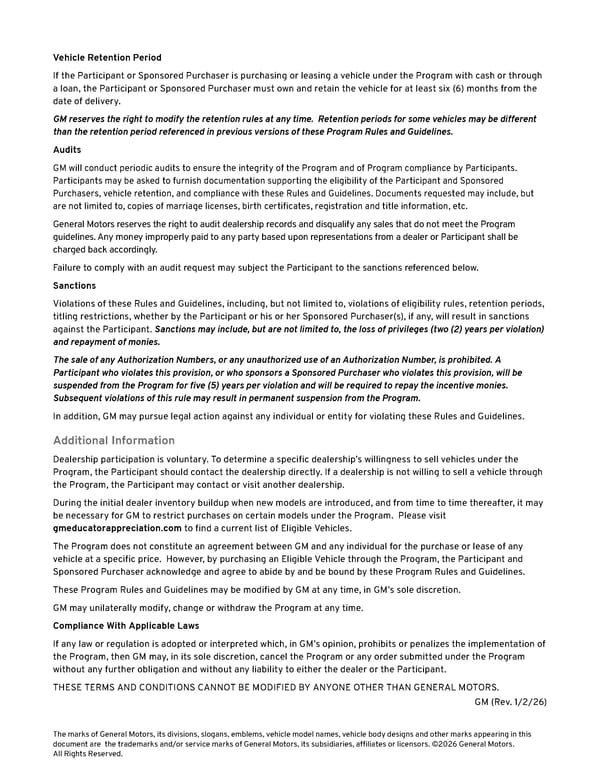 GM Auto Purchase & Lease Program - Page 3