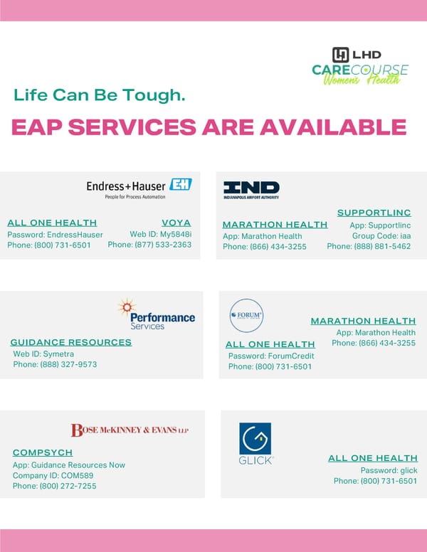 Employee Assistance Program (EAP) Services - Page 1