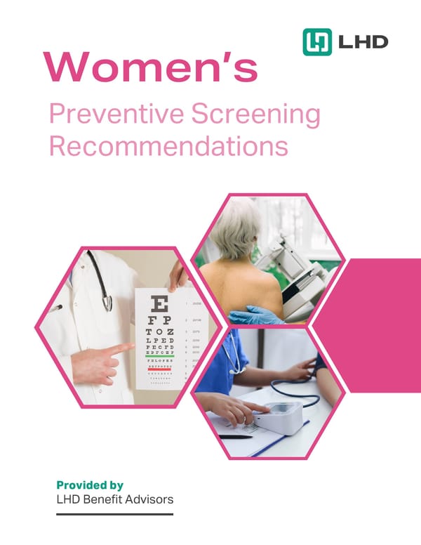 Women's Preventive Screening Recommendations - Page 1