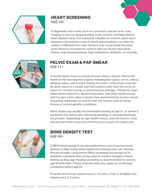 Women's Preventive Screening Recommendations - Page 6