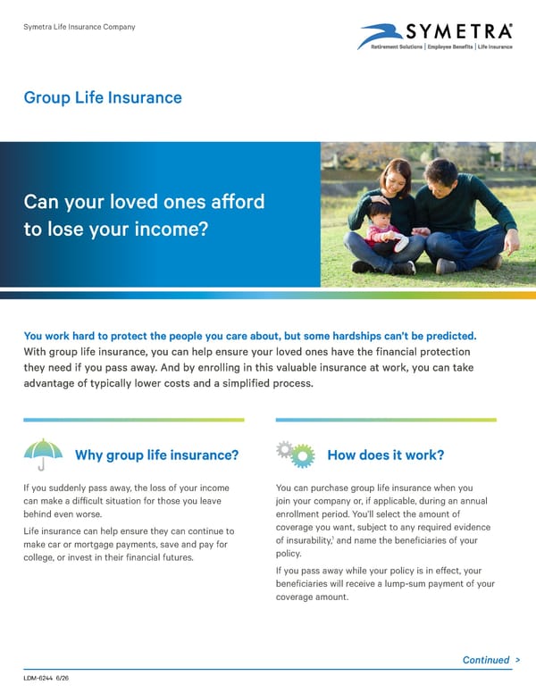 Group Life Insurance - Page 1