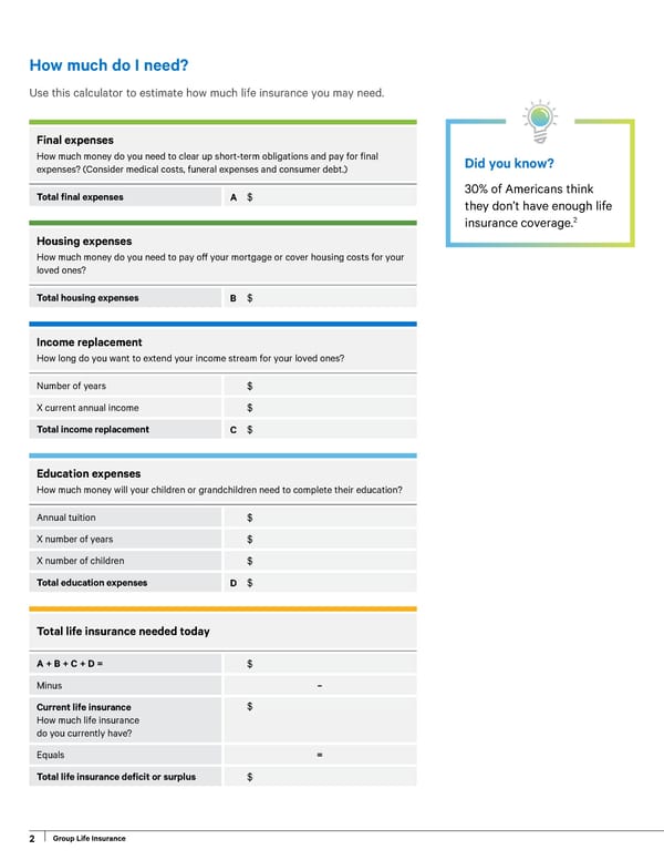 Group Life Insurance - Page 2