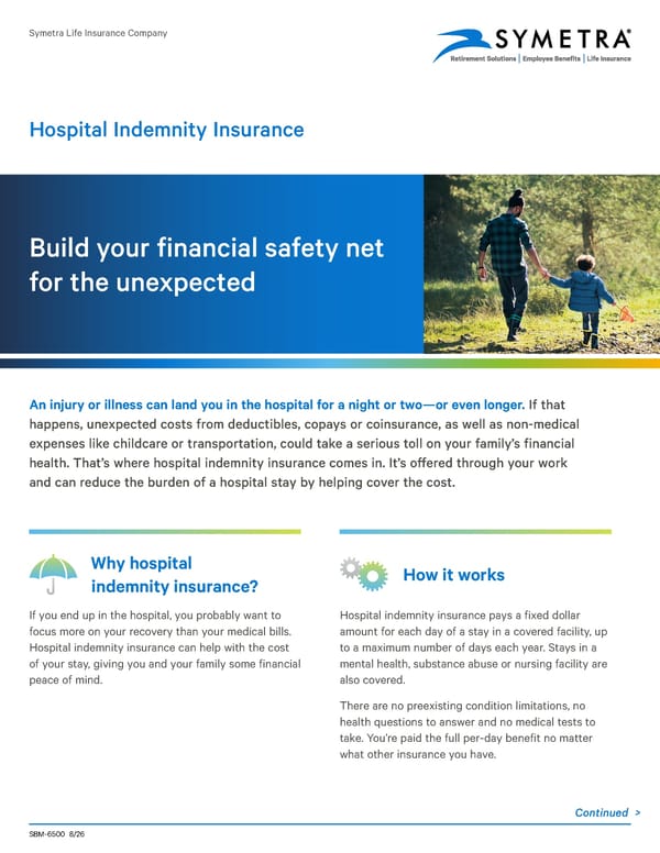 Hospital Indemnity Insurance - Page 1