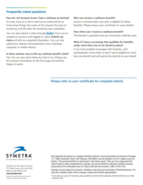 Hospital Indemnity Insurance - Page 8